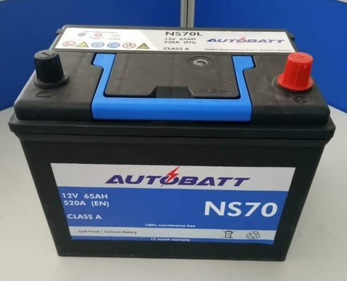 AUTOBATT NS70L – RELIABLE MAINTENANCE-FREE BATTERY FOR PETROL & DIESEL VEHICLES